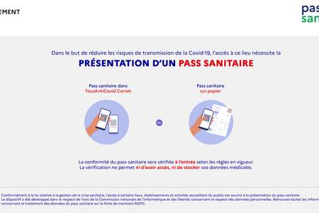 Pass sanitaire affiche